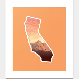 Southern California Sunset Map Posters and Art